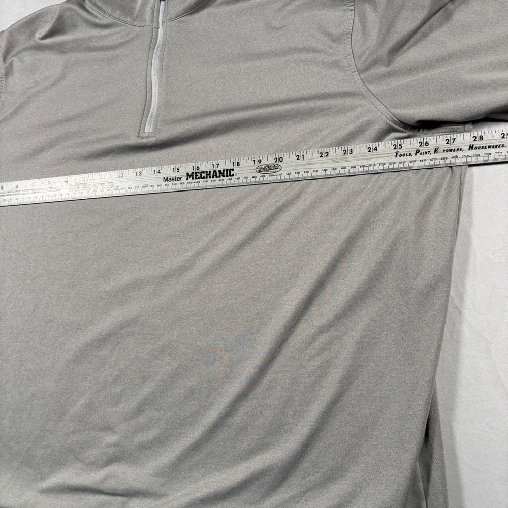 Peter Millar Quarter Zip Pullover Mens XXL Gray Performance Golf Long Sleeve Top - Picture 8 of 11
